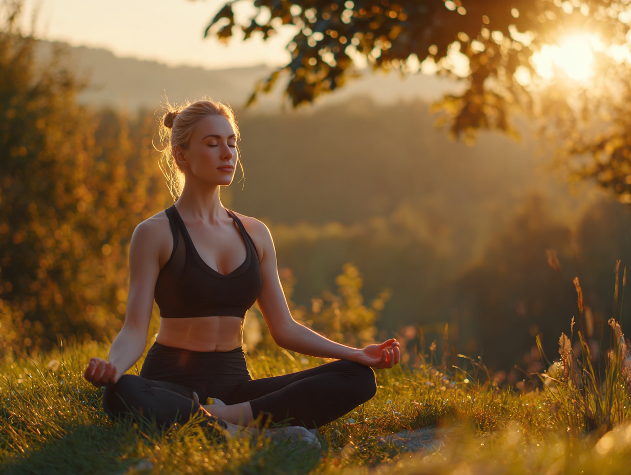 Група людей різного віку практикує йогу